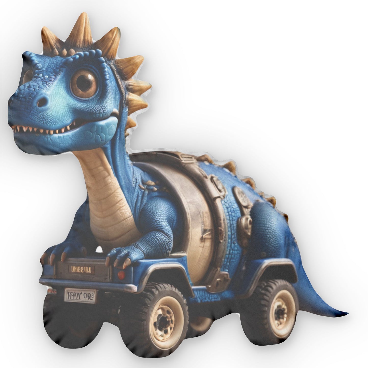 Dino Truck Pillow